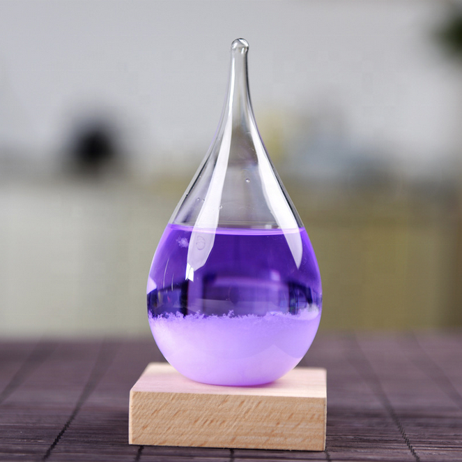 craft gift tear shape storm glass ball weather predictor bottle