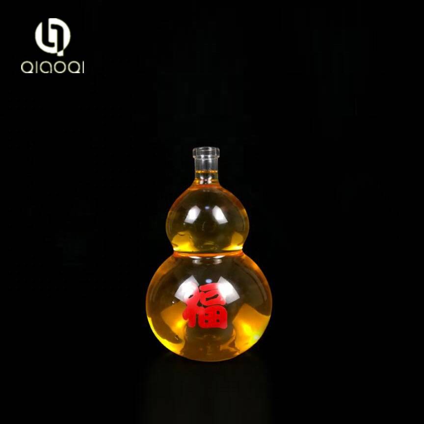 wholesale 1000ml gourd shape craft gift glass wine bottle