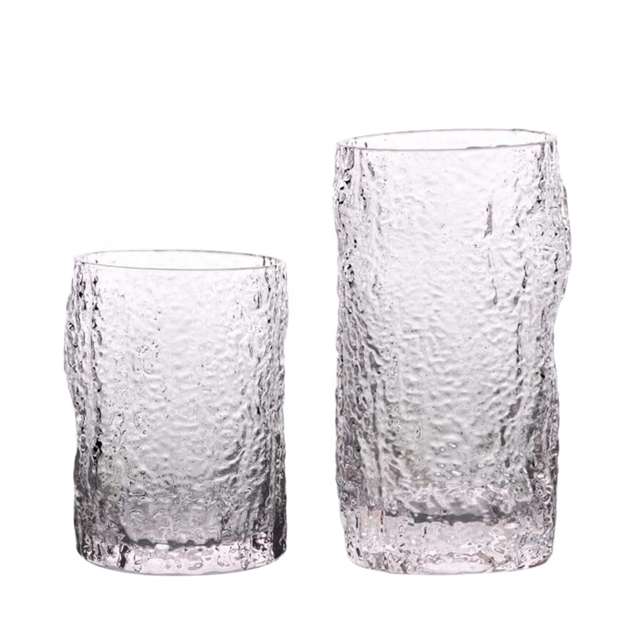 Wholesales high quality glass water cup drink tea water water glass cup with gold rim
