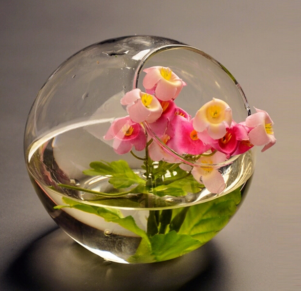 Hot sale clear glass vase Handmade Borosilicate Clear glass home Fish Bowl Tank