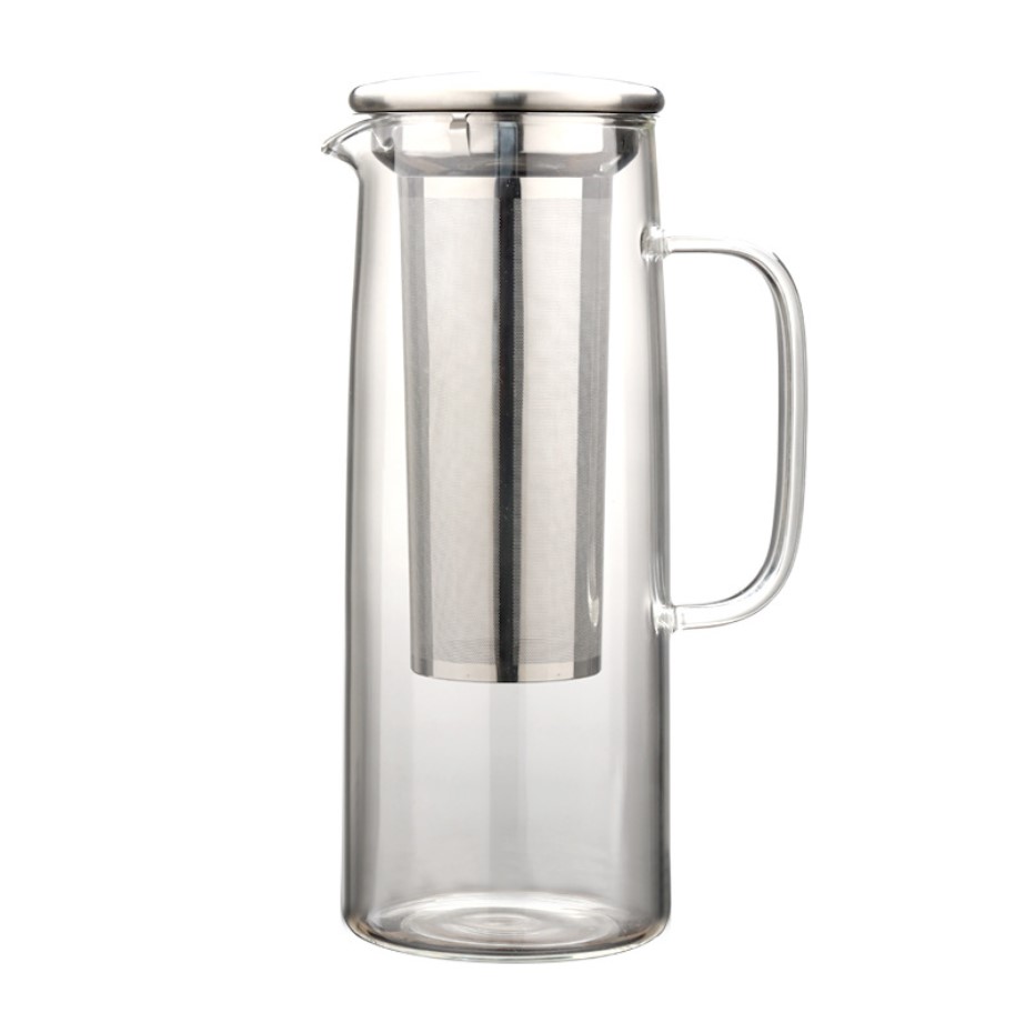 Factory trade assurance unique design brewing stainless steel filter glass cold brew coffee maker