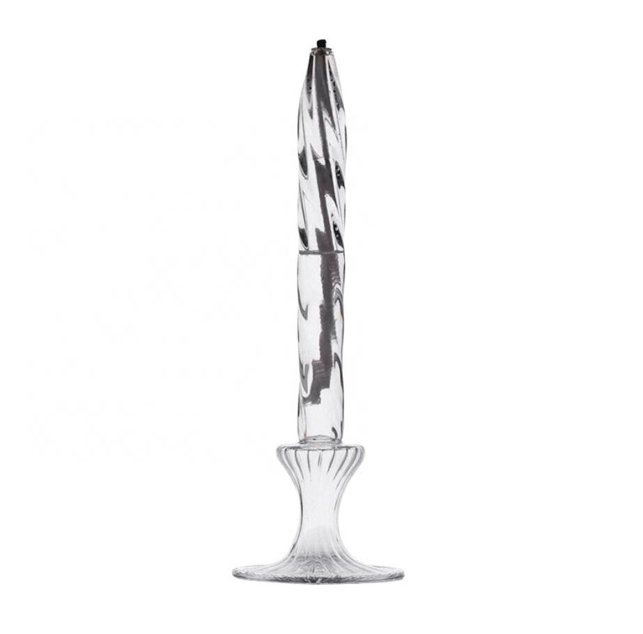 High borosilicate glass home candlestick  crystal pillar candelabra wedding table decoration