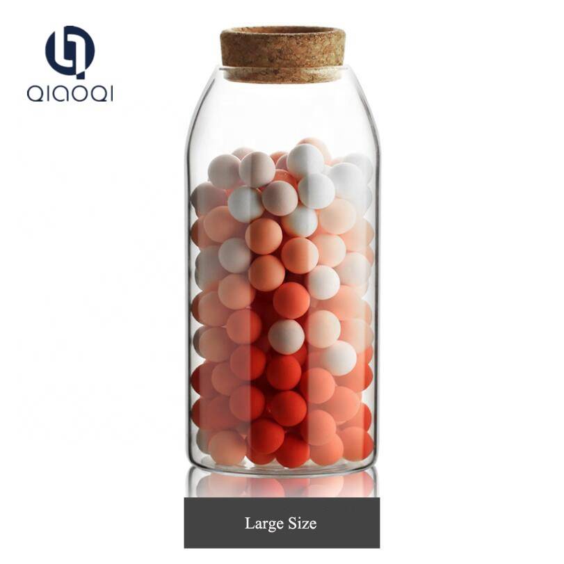 Hot sales Home Kitchen Seale storage glass jar with  Cork Lid