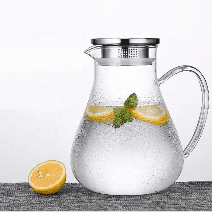 High quality glass water pot clear glass water jug cold water pitcher pot
