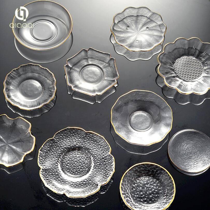 Transparent borosilicate glass saucer / tea cup saucer