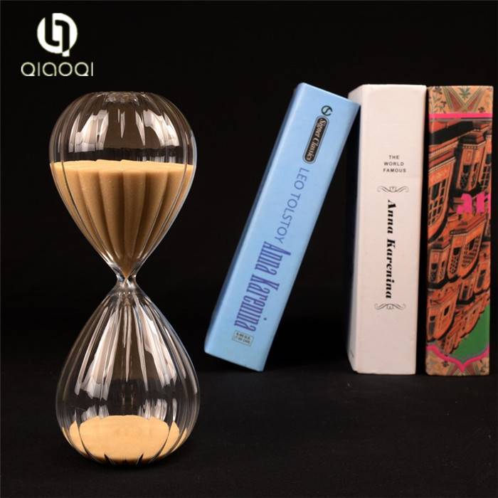 2016 hot sale vertical stripe hourglass for timing / sand clock / sand glass