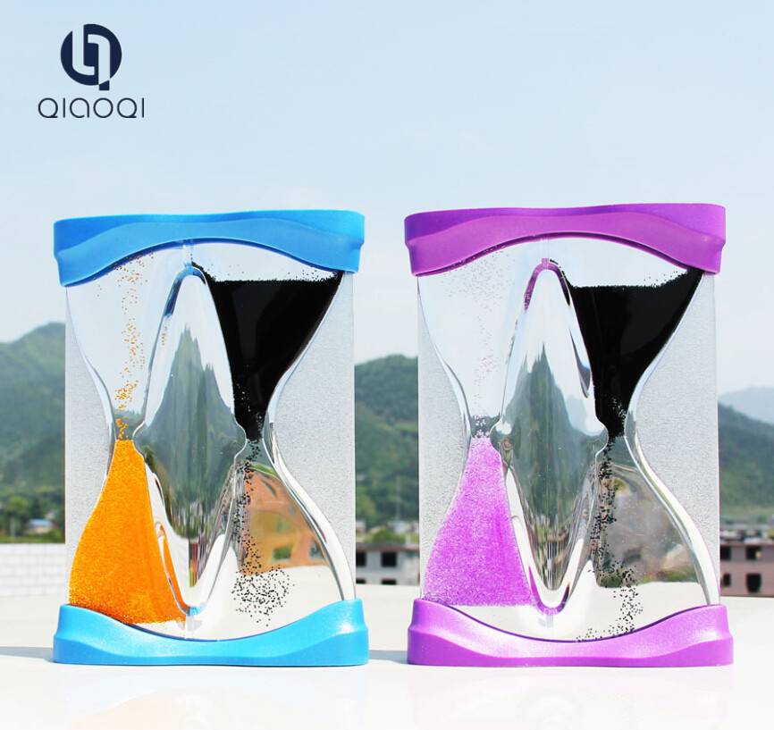 Double flow hourglass floating oil sand timer
