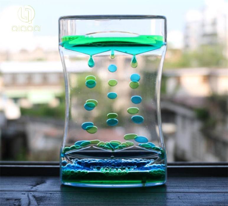 2017 Acrylic Colorful Liquid Oil Hourglass / Sand Timer