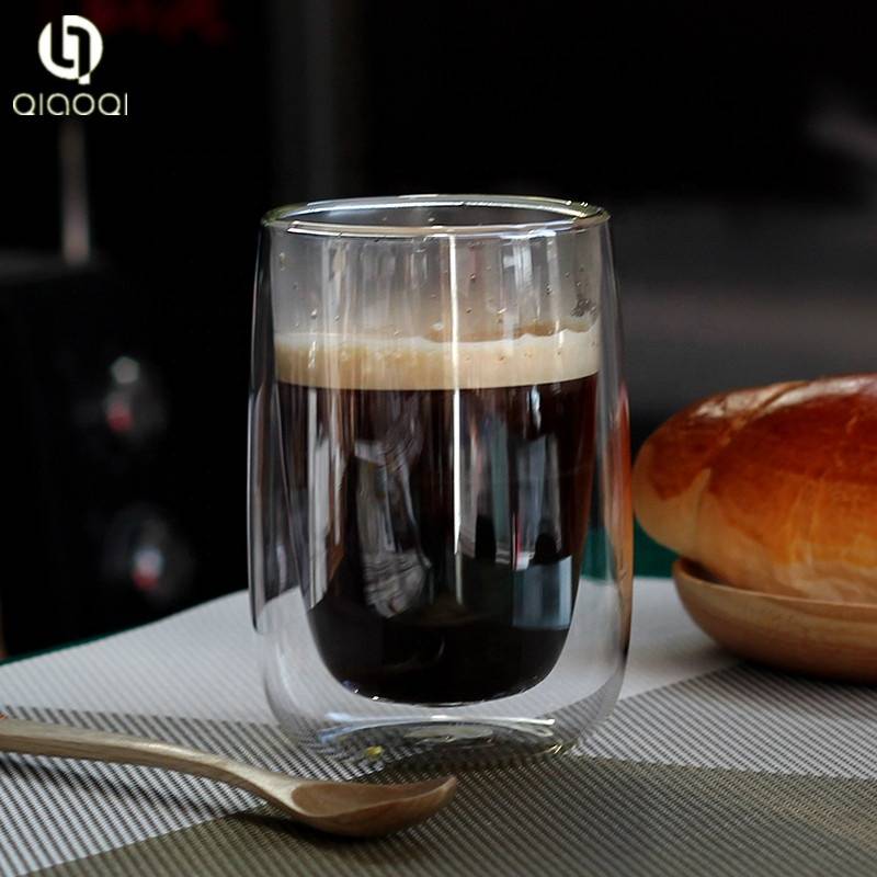 new design coffee beer double wall glass cup