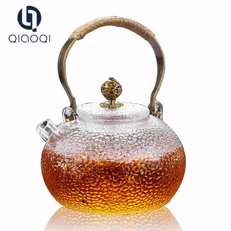 Newly 2017 New Arrival 700ml glass tea pot with tea strainer