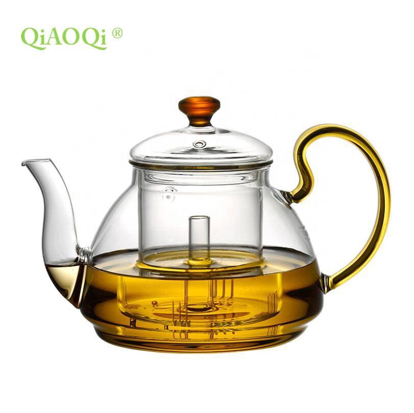 1200ml clear heat resistant glass teapot