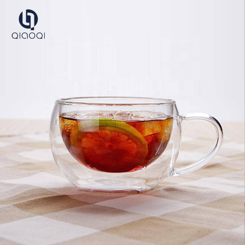 Double Wall Glass Cup for Tea Small glass tea cup