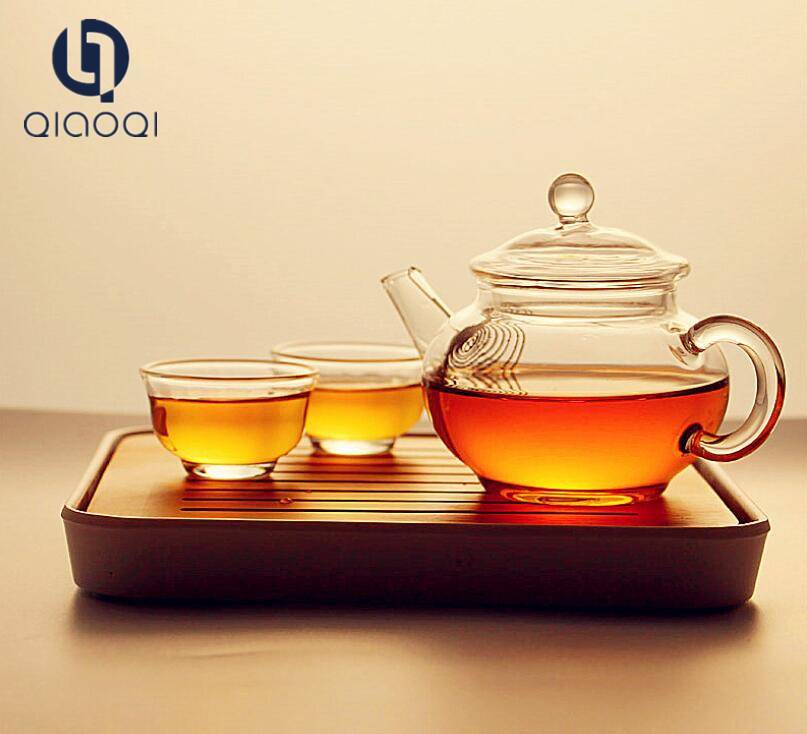 Handmade Heat resistant borosilicate mini glass tea pot set