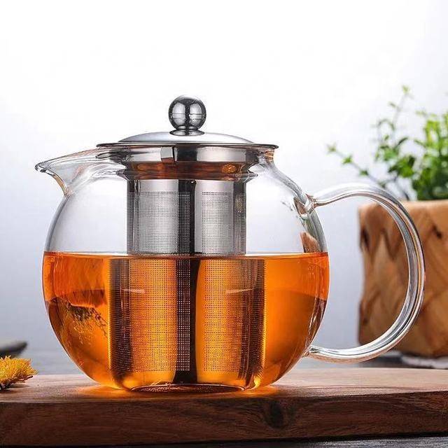 High Quality Borosilicate Heat Resistant Glass Tea Pot with Infuser