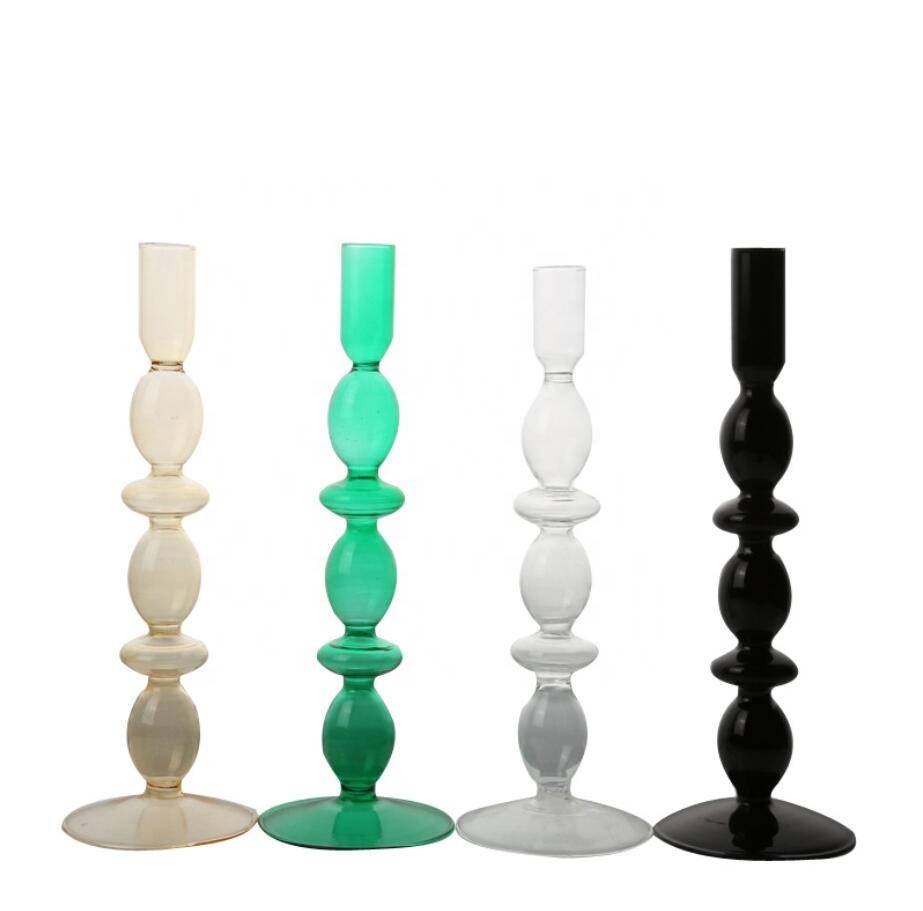 new color glass candlesticks for home decoration