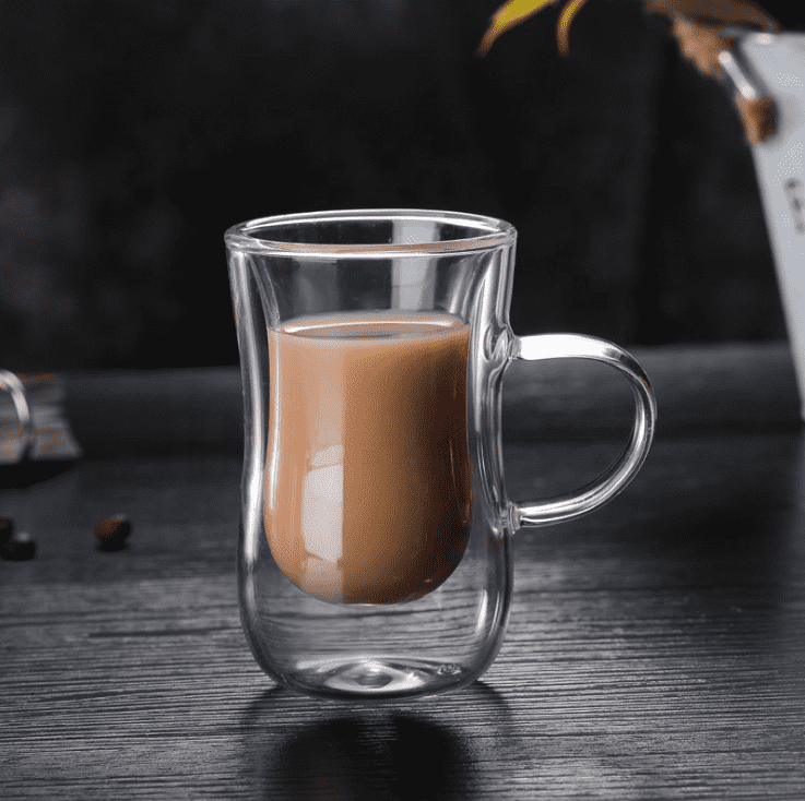 Wholesale Cheap Custom Borosilicate Double Wall Turkish Tea Glass Cups Coffee Glass Cup With Handle