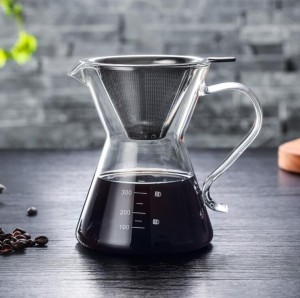 wholesale handmade 2021 best selling borosilicate clear pyrex 450ml simple turkish glass coffee pot sharing pot coffee pot