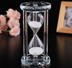 Personalized Handmade Home Decor Half Hour 1 Hour Office Coffee Crystal Glass Hourglass Sand Timer hourglass sand timer