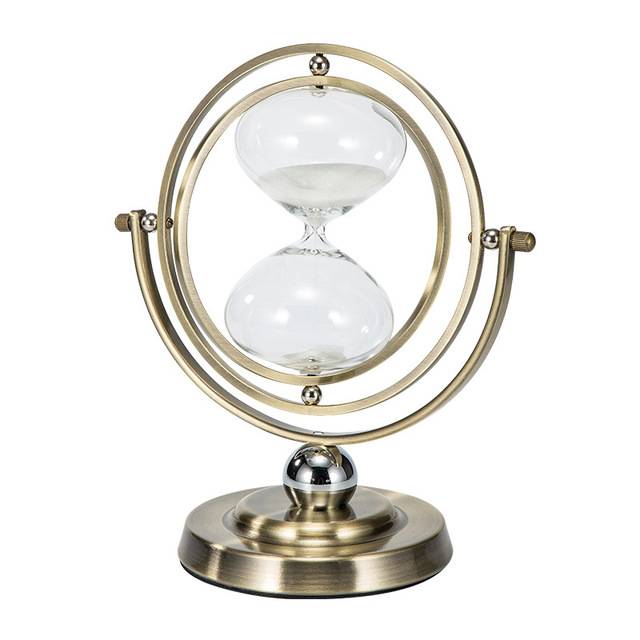 Amazon Hot Sale Rotating 15/30 Minutes Hourglass,Metal Hour Glass Sand Timer for Vintage Home Decor Wedding Gift Featured Image