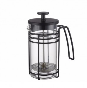 Qiaoqi 2021 Wholesale Fashionable Travel Private Label Coffee Maker French Press With Wooden lid