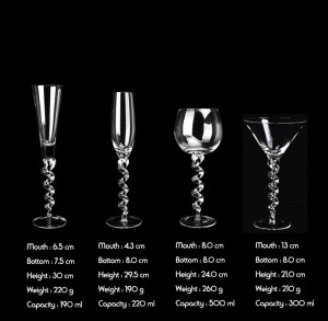 Custom Creative Oblique Mouth Lead-free Wine Champagne Glass Goblet Cups