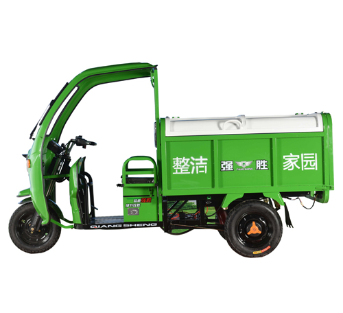 China Wholesale Battery E Rickshaw Quotes - Three wheel electric garbage truck for cleaning rubbish with closed van for collecting dust with auto lift van – Qiangsheng