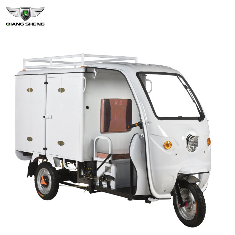 Cheap electric express delivery e tricycle trike with box and roof for food or cargo Featured Image