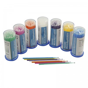 Colorful Disposable plastic Dental Micro applicator Microbrush with different sizes