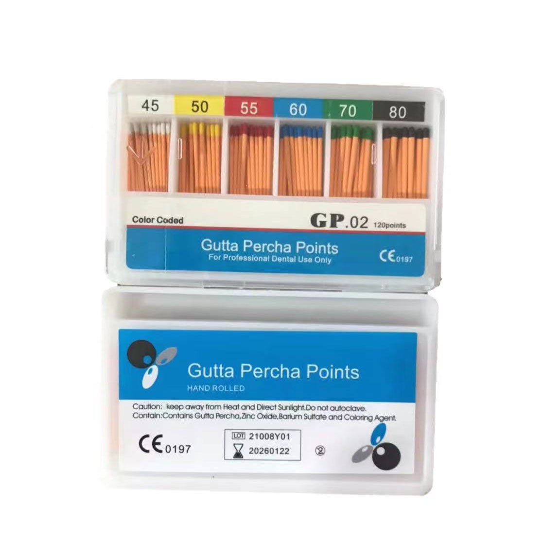 Disposable water-absorbent gutta-percha tip pulp gap filling material Dental gutta percha points for clean and hygienic Featured Image