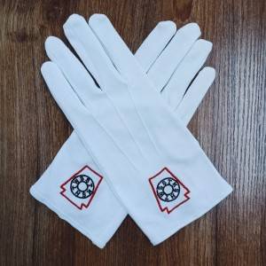 100% Cotton Masonic White Gloves