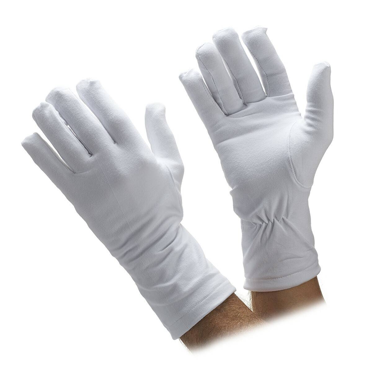 Extra Long Cotton Gloves Black or White