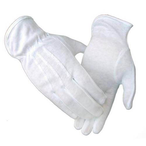 cheap sexy working high quality cotton glove with ornamental stitching