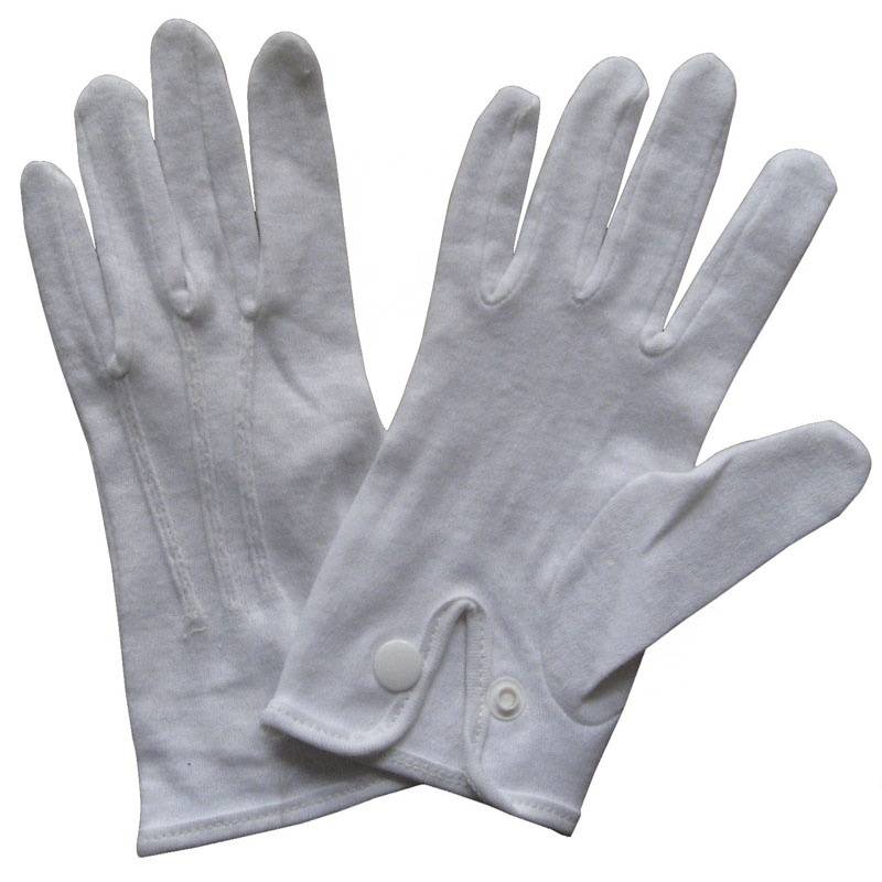 mens working safety ceremony dress navy uniform  band white cotton hand gloves