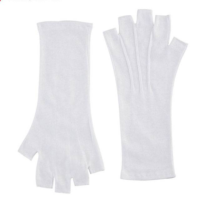 Hemp Cotton Anti-UV Half Finger Gloves, Unti-Ultraviolet Fingerless Gloves