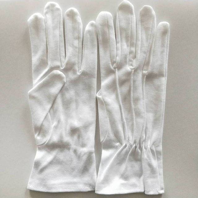 working safety job white cotton funeral bearball gloves