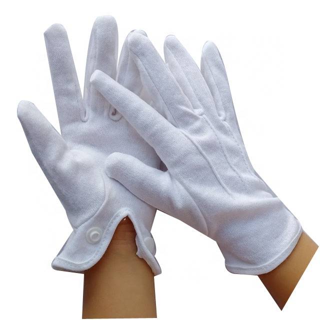 5008 white knitted cotton polyester hand safety working gloves for kids