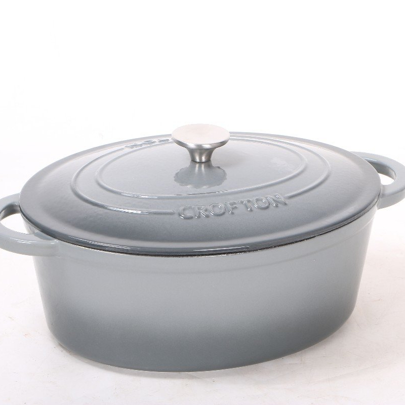 cast iron enamel oval pot soup pot