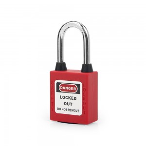 38mm Top Security Industrial Isolation Lockout Durable Plastic Nylon Shackle Keyed Different Safety Padlock