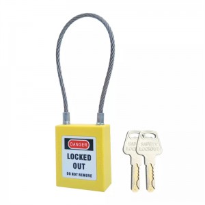 90mm Cable Shackle Padlock Qvand M-Gl90 Keyed ʻokoʻa