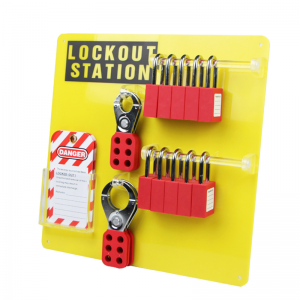 Combination10 Locks Lockout Safety Loto Station Board Qvand Kit Lockout Wall-Mounted