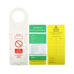 Tarxeta de PVC Non opere ABS Enxeñaría Plástico Bloqueo de seguridade Etiquetas de seguridade de andamios de advertencia