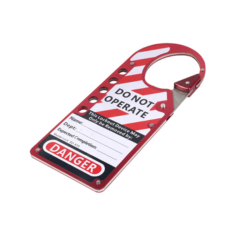 Červený popisovateľný nacvakávací hliníkový 8 otvorový bezpečnostný visiaci zámok Tagout Hasp Odporúčaný obrázok