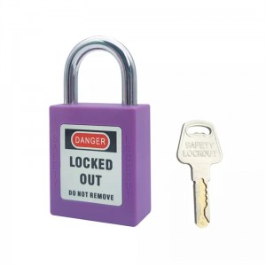 Červený bezpečnostní zámek Loto Lockout QVAND M-G25 s jiným klíčem