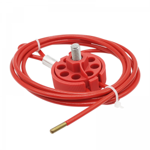 China Wholesale Long Cable Padlock Factory –  Wheel Type Red 2m Cable Tie Lockout QVAND Valve Cable Safety Lock – Qvand
