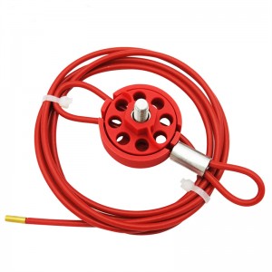 Дөңгөлөк түрү Red 2m Cable Tie Lockout QVAND Valve Cable Safety Lock