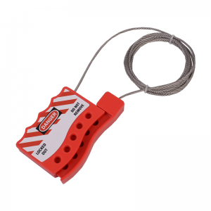안전 자물쇠 케이블 잠금 장치 빨간색 Qvand M-L08 밸브 잠금 장치