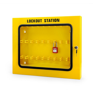 30 bitu pie sienas piestiprināta Tagout Lockout Solution bloķēšanas stacija Loto Box komplekti drošības piekaramo slēdzeņu stacija