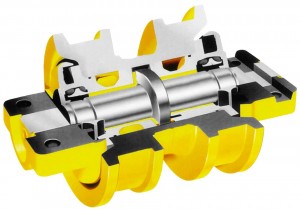 Bulldozer D80A-12 bagian Single Flange Track Roller 154-30-00400