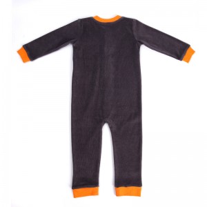 Mameluco infantil del bebé del mono de la calidad de la venta directa de la fábrica de la ropa del bebé con los pies 2