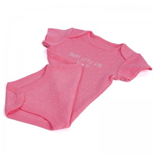 Babykläder Fabrik Direktförsäljning Kvalitet Spädbarn Jumpsuit Babykropp med kort ärm 2